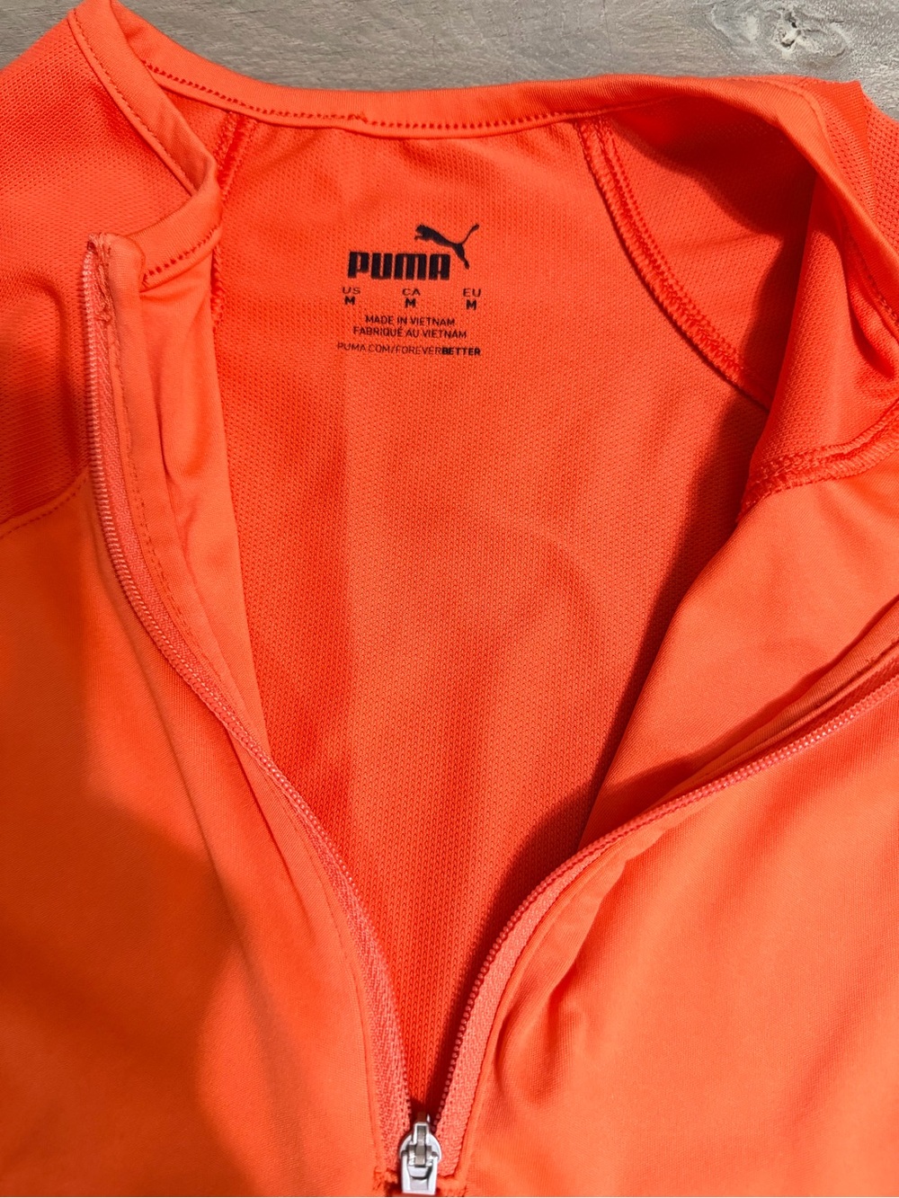 Puma Women's Long Sleeve Quarter-Zip Top in Bright Orange - Picture 4 of 10